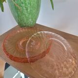 Set of 4 Rosaline cups and 4 saucers from Arcoroc