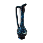 Vase en céramique Fat Lava bleu années 60