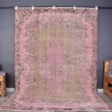 Pink Oushak Turkish Carpet sku 1915