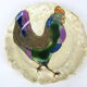 Ceramic plate with rooster decoration