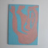 Minimalist figurative painting on stretched canvas by bODASCA