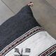 Coussin berbère marocain noir et blanc