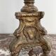 Candle picnic gilded and carved wood tripod feet, eighteenth century