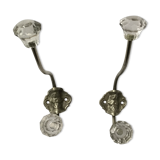 Pair of patères tip diamond shape