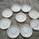 Ensemble de 9 assiettes plates Copenhague de Royal Boch
