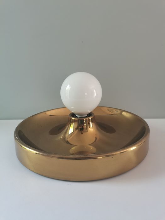 Italian brass wall lamp, diam. 39 cm
