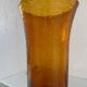 Large amber bubble glass vase from the 60s