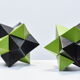 Pair of vintage puzzle stars of Galileo 1970