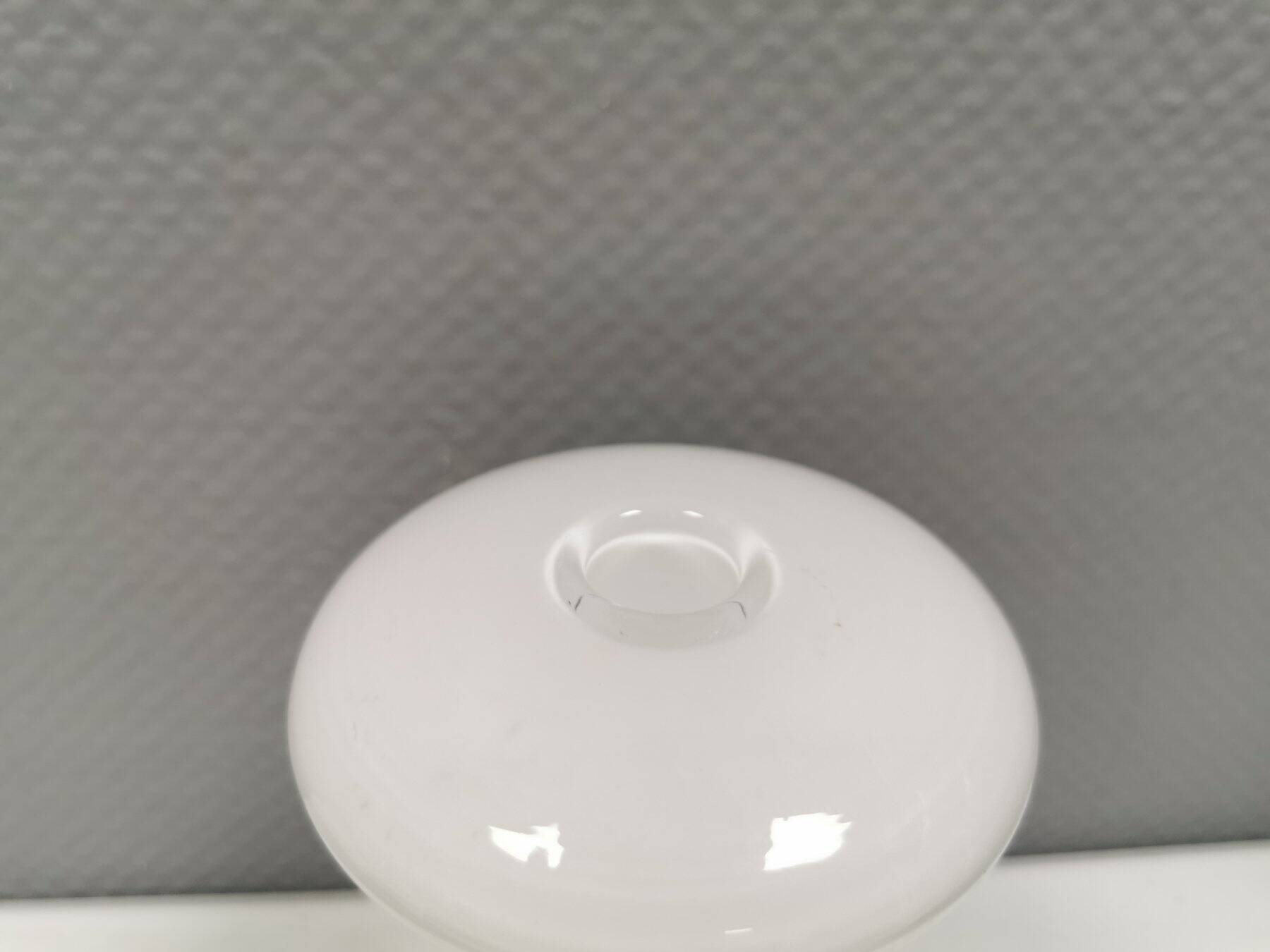 Candlestick in opal glass by Harri Koskinen for Iittala Finland 1996