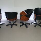 4 x '80s Italian barber chair, height adjustable