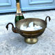 Swan Ice Bucket Brass French Vintage Footed Barware