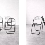 Vintage Mid-Century Modern Minimalist Black Metal Åland Chair from Ikea