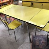 table + 4 chairs formica vintage 1960