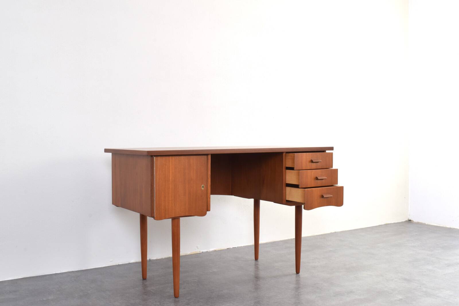 Mid-Century Danish Teak Desk, 1960s.