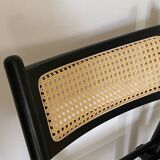 2 folding cane wood chairs
