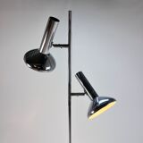 Chrome floorlamp with 2 Spots by Sölken Leuchten, 1960s