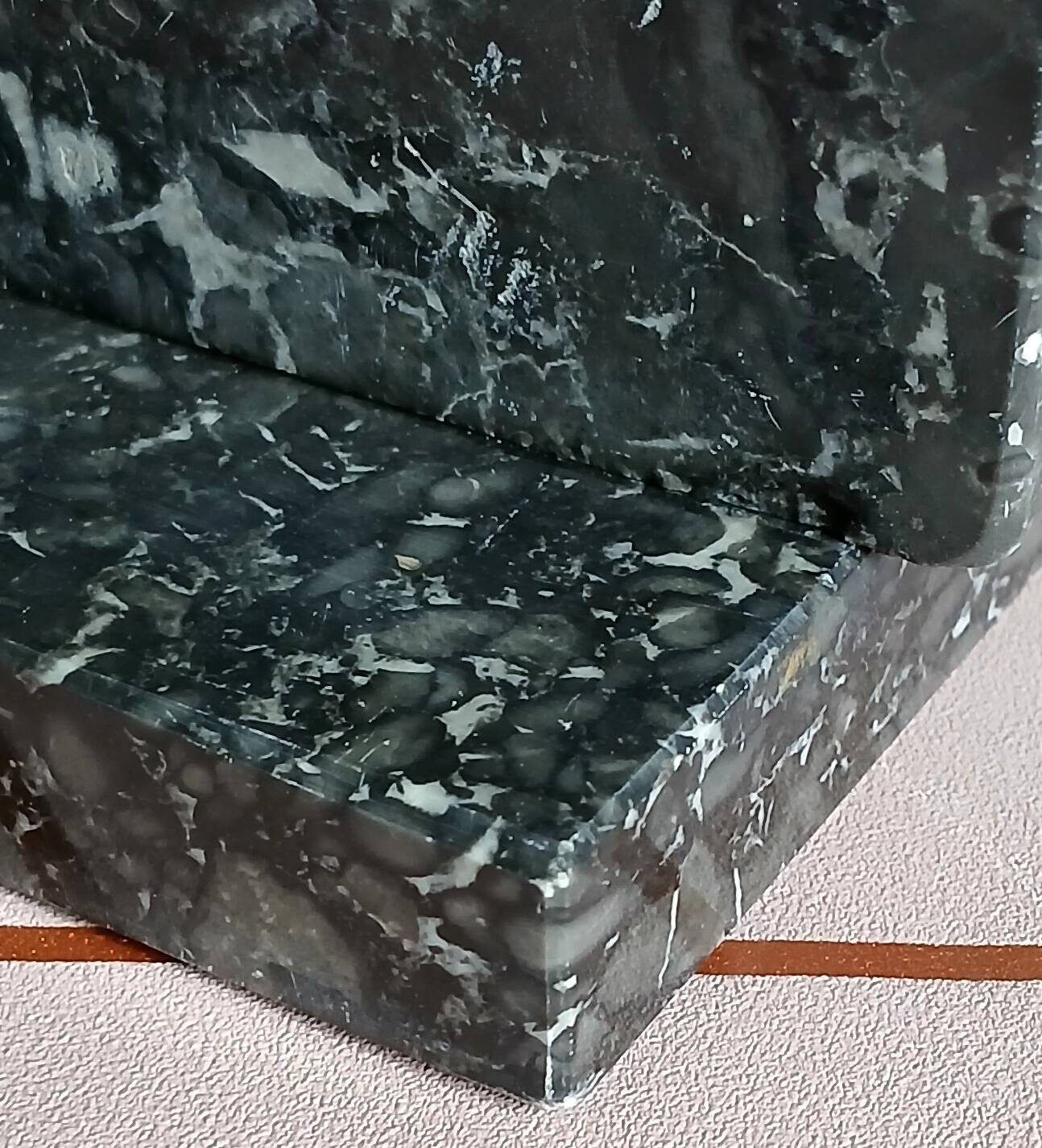 Minimalist black marble bookends