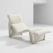 "Lysmasken" chaise longue in aluminium and canvas, designed by Eric Sigfrid Persson, 1970s.