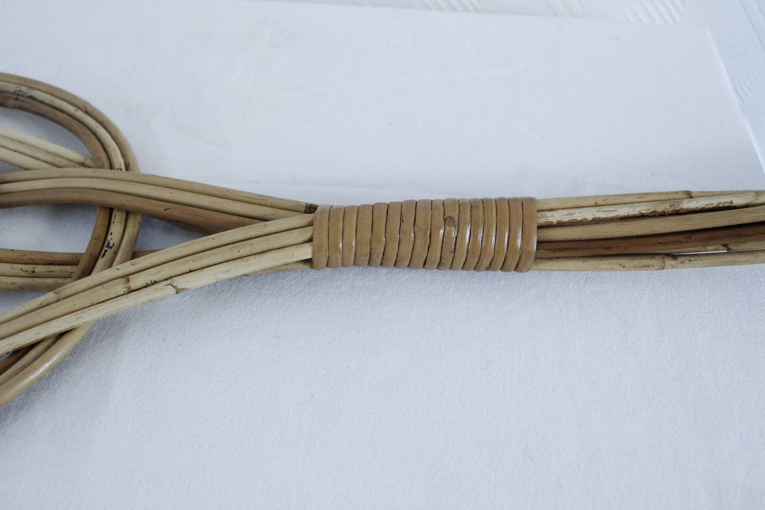 Antique wicker carpet beater