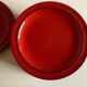 Set of 10 plates 1970 in red stoneware design Hertha Bengtson Thomas Rosenthal Scandinavian
