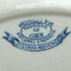 Flat round dish signed Gien, blue model, Hummingbird, Flowers and birds, 27 cm