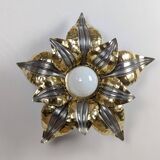 70's Brutalist Brass Wall/Ceiling Light