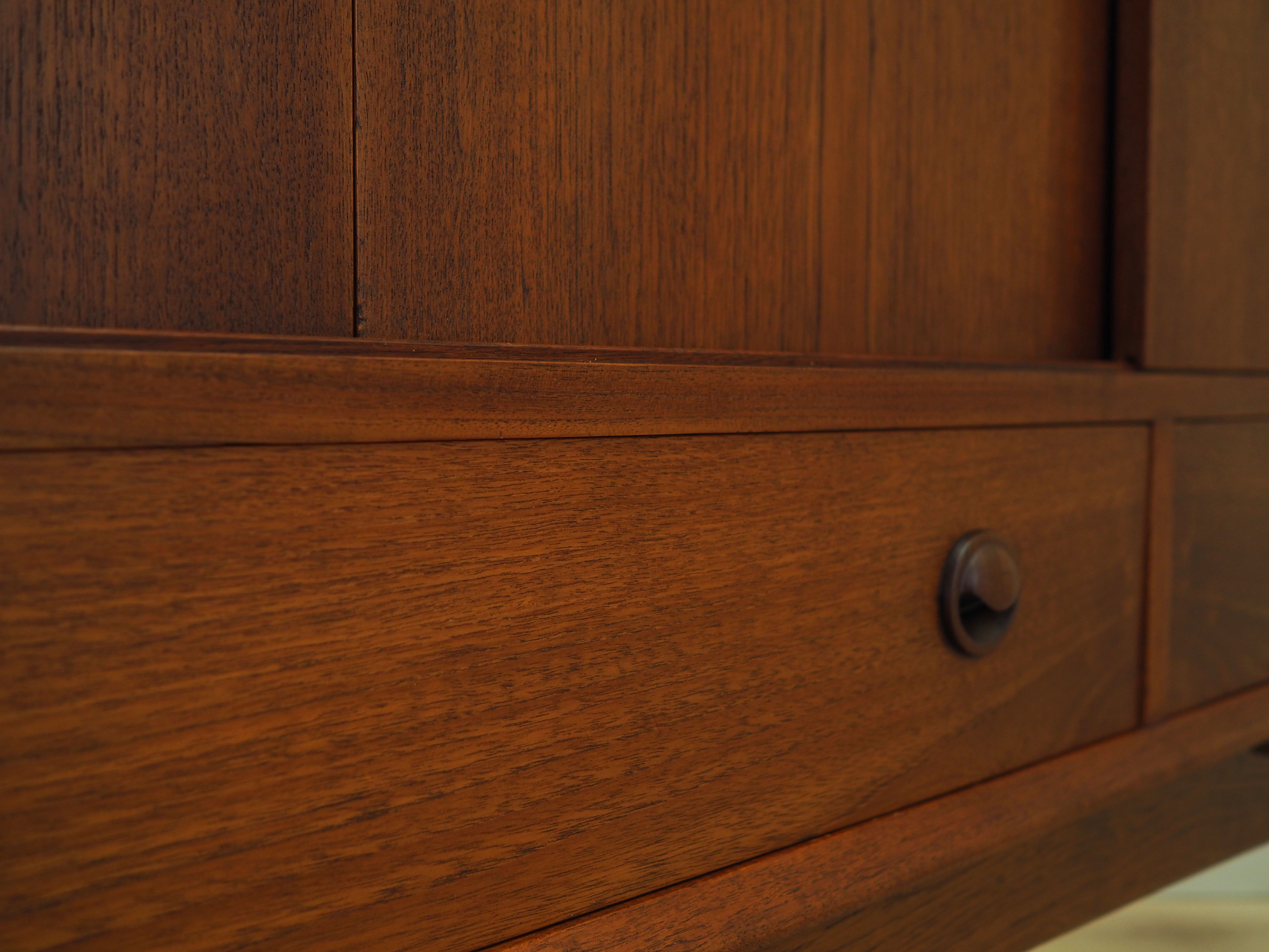 Enfilade en teck, design danois, années 1960, Danemark