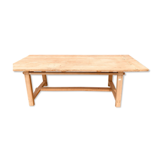 Table en orme européen massif 2m20x90x75en