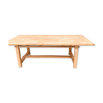 Solid European elm table 2m20x90x75en