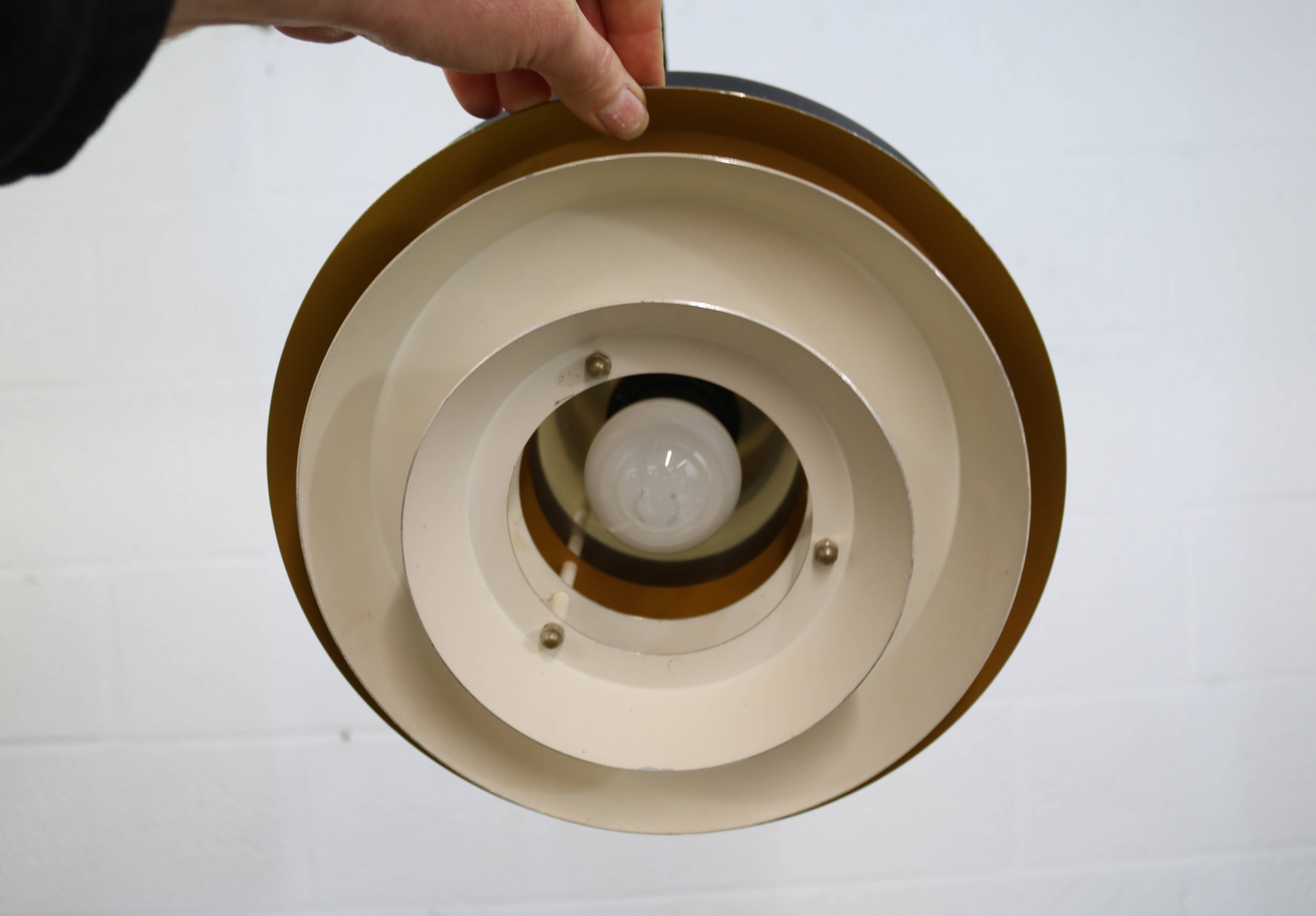 Large Swedish Lamp: Carl Thore Trava Model for Granhaga, 1970s Mid-Century