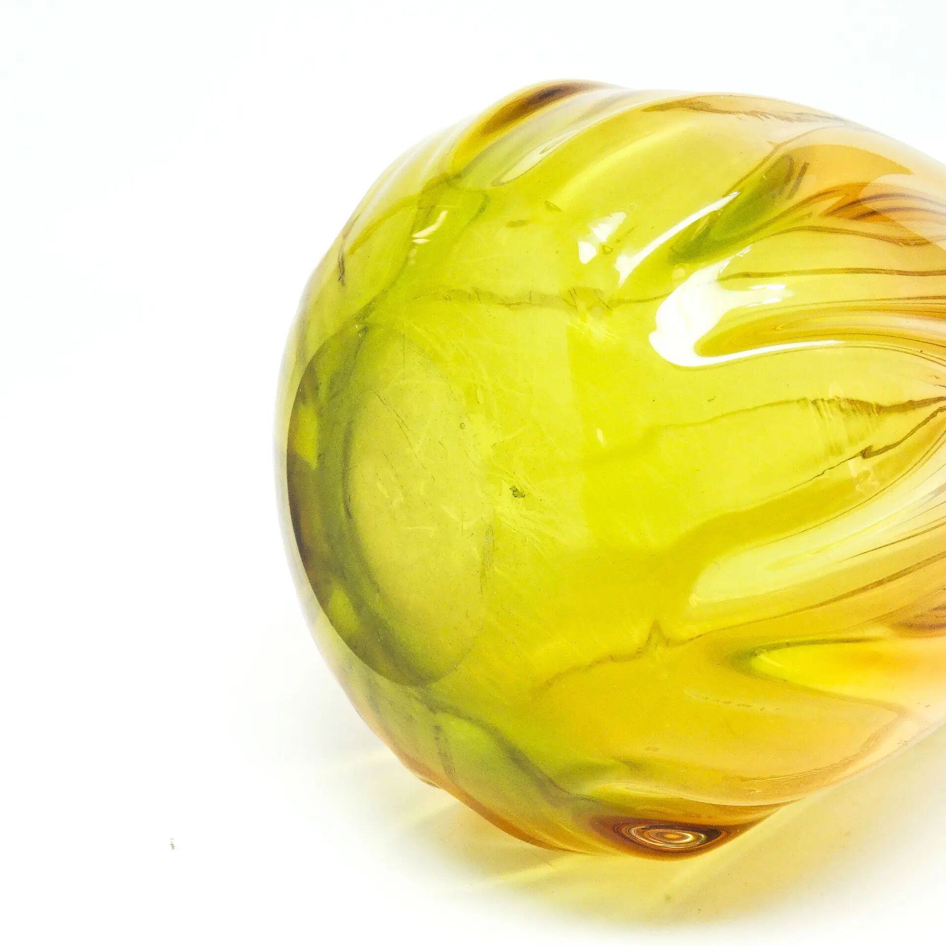 Vase Murano Sommerso, design moderne du milieu du siècle, en verre, conçu par F. Poli, Italie, années 1950.