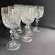 10 Bohemian cut crystal wine glasses