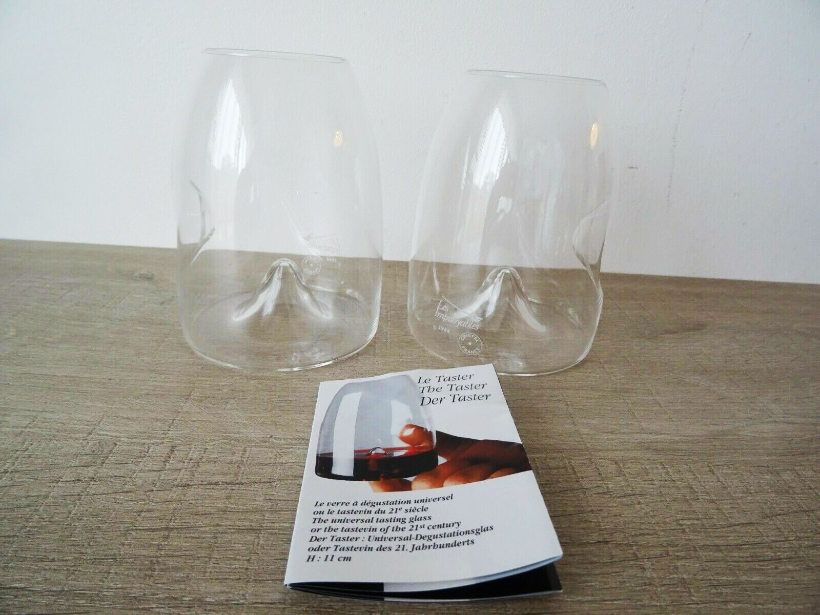 Crystal tasting glasses "the Taster" The Merciless Signed 1984