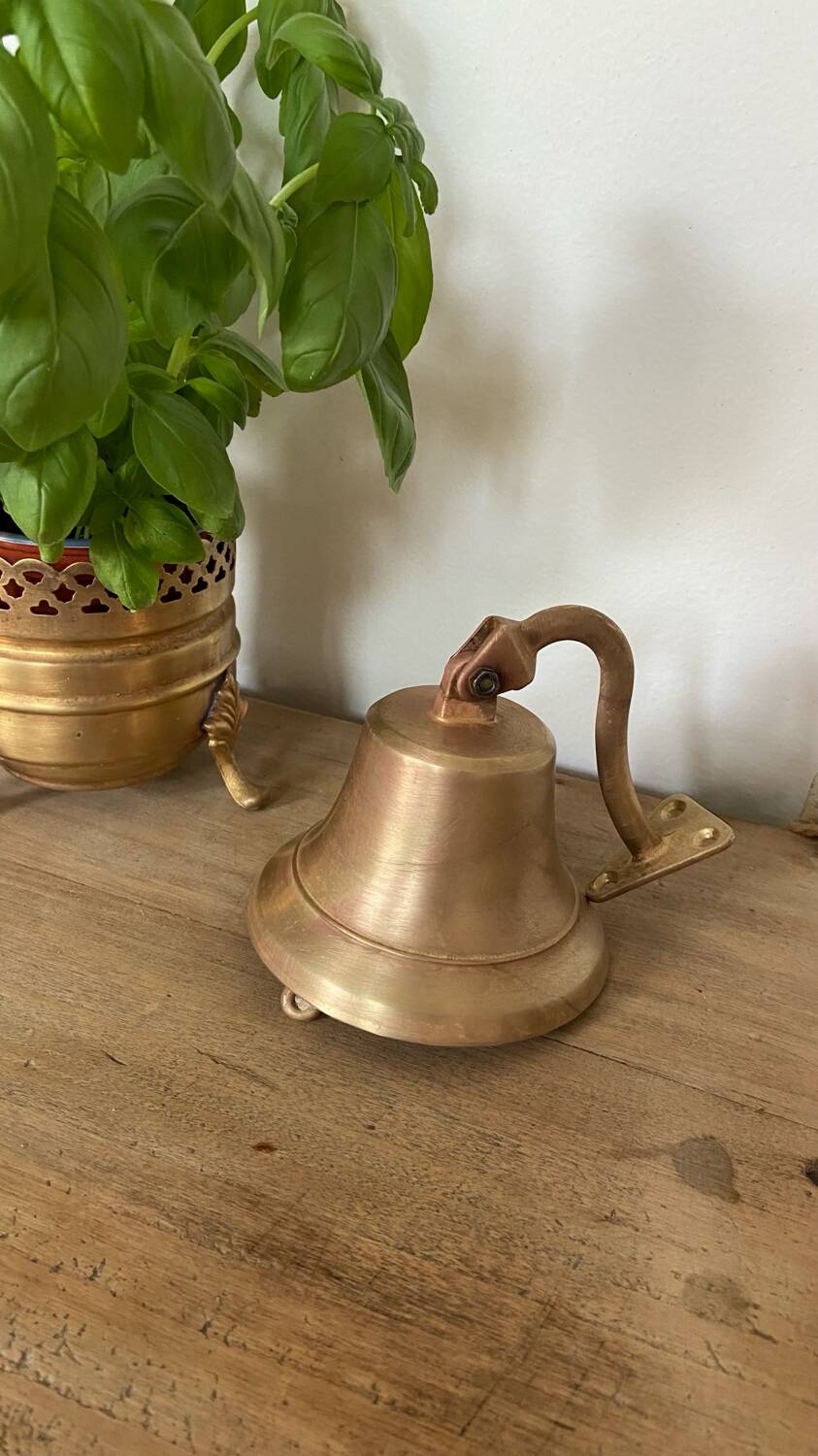 Vintage Solid Brass Wall Bell