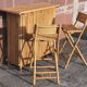 Bamboo counter or bar. (With 2 folding high chairs)