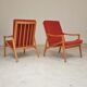 Pair of Jiri Jiroutek red armchairs by Intérier Praha
