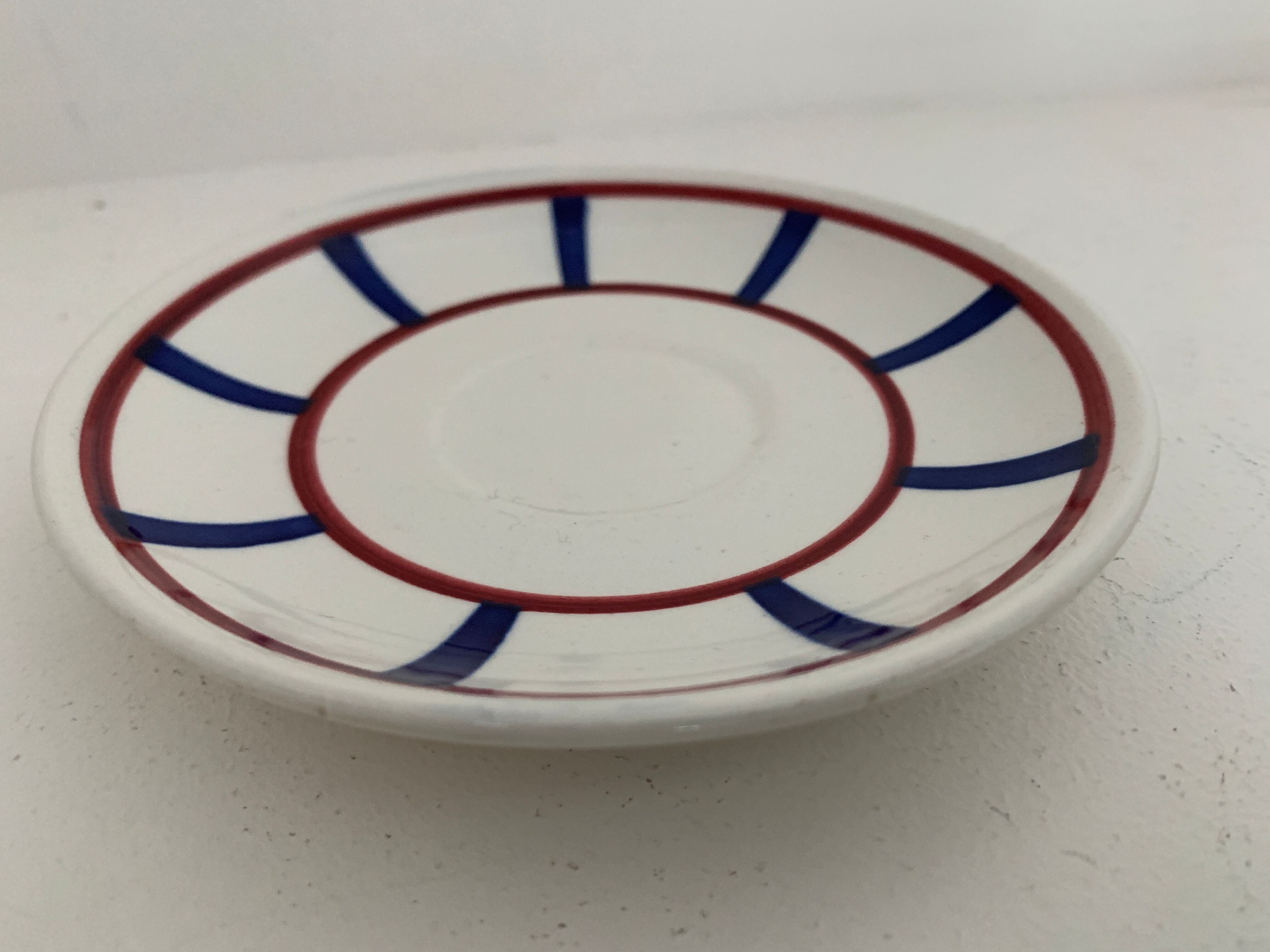 5 saucers Digoin, Basque