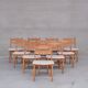 Set of 8 Oak Mid-Century Danish Dining Chairs attr. to Henning Kjaernulf