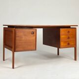Bureau en teck design danois autoportant Gasvig Møbler vintage milieu du siècle