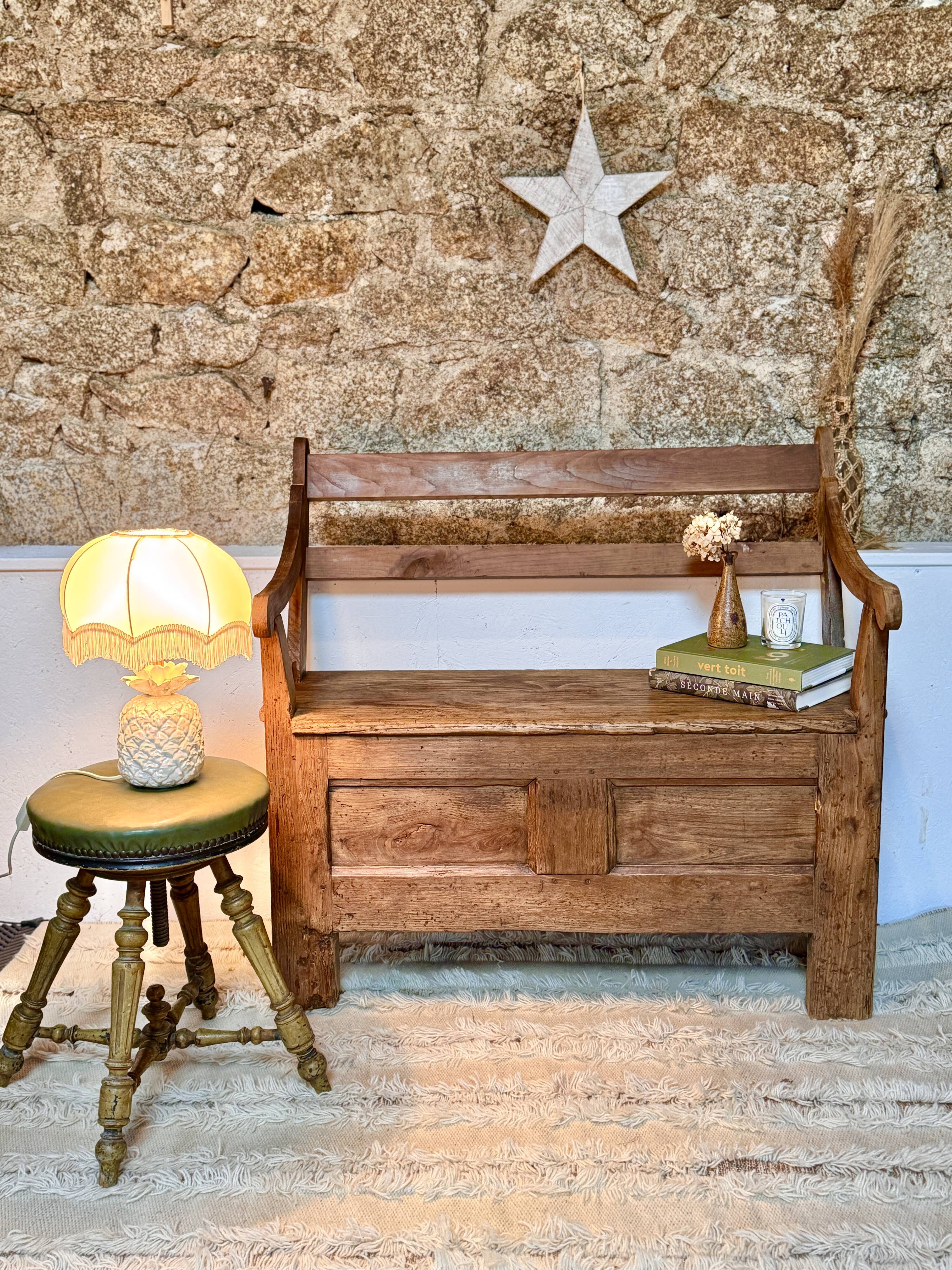 farm bench, fireplace bench