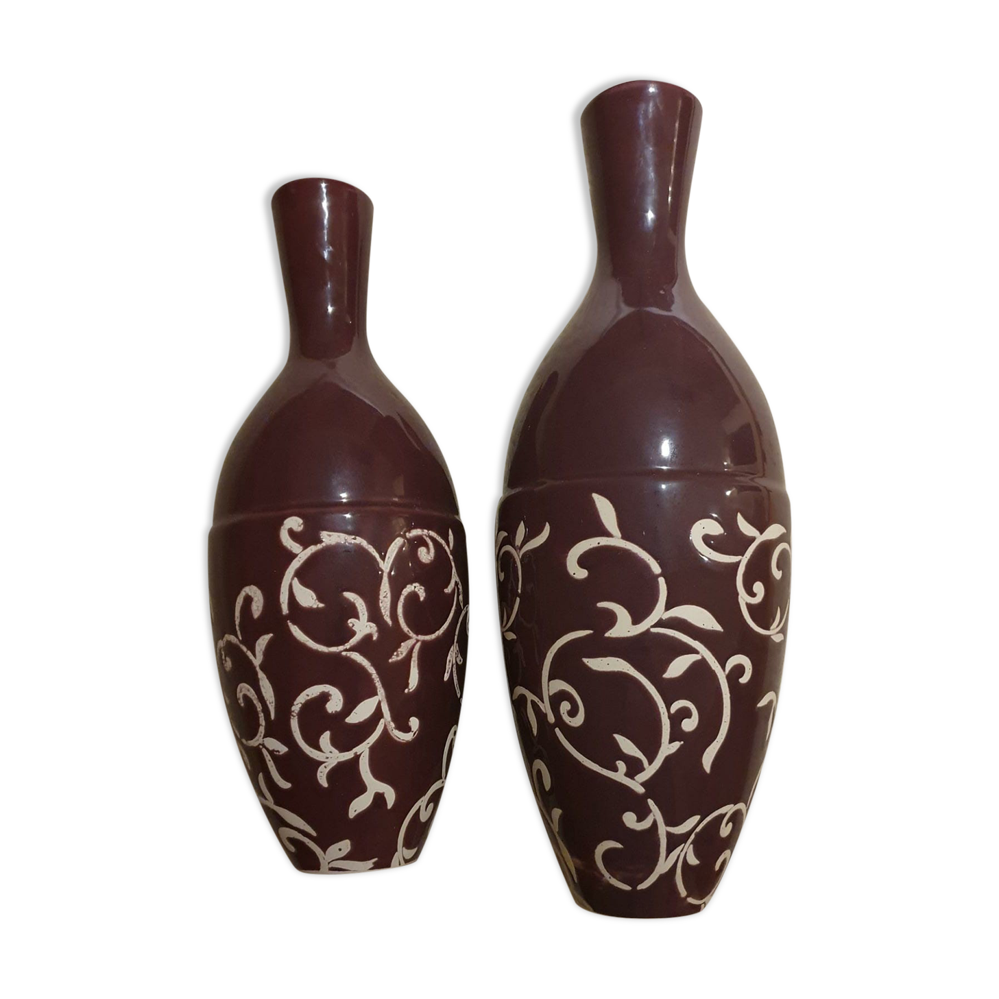 Pair of volute vases