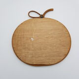 Vintage mirror apple-shaped in bamboo - 32cm