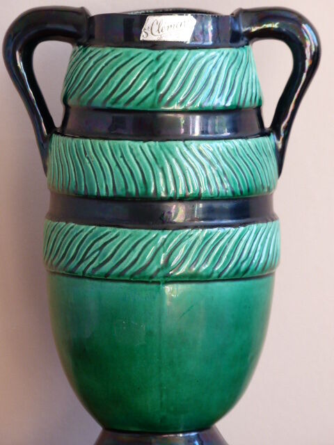 Vase ceramic glazed St. Clement by Blanche Letalle.