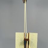 Scandinavian chandelier in solid teak with plexiglass resin shades – 1960s