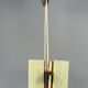 Chandelier scandinave en teck massif avec abat-jours en résine plexiglass – années 1960