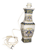 Pied Lampe vintage Création Kelline en porcelaine de Chine polychrome