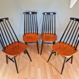 Set of 4 scandinavian teak chairs 60s