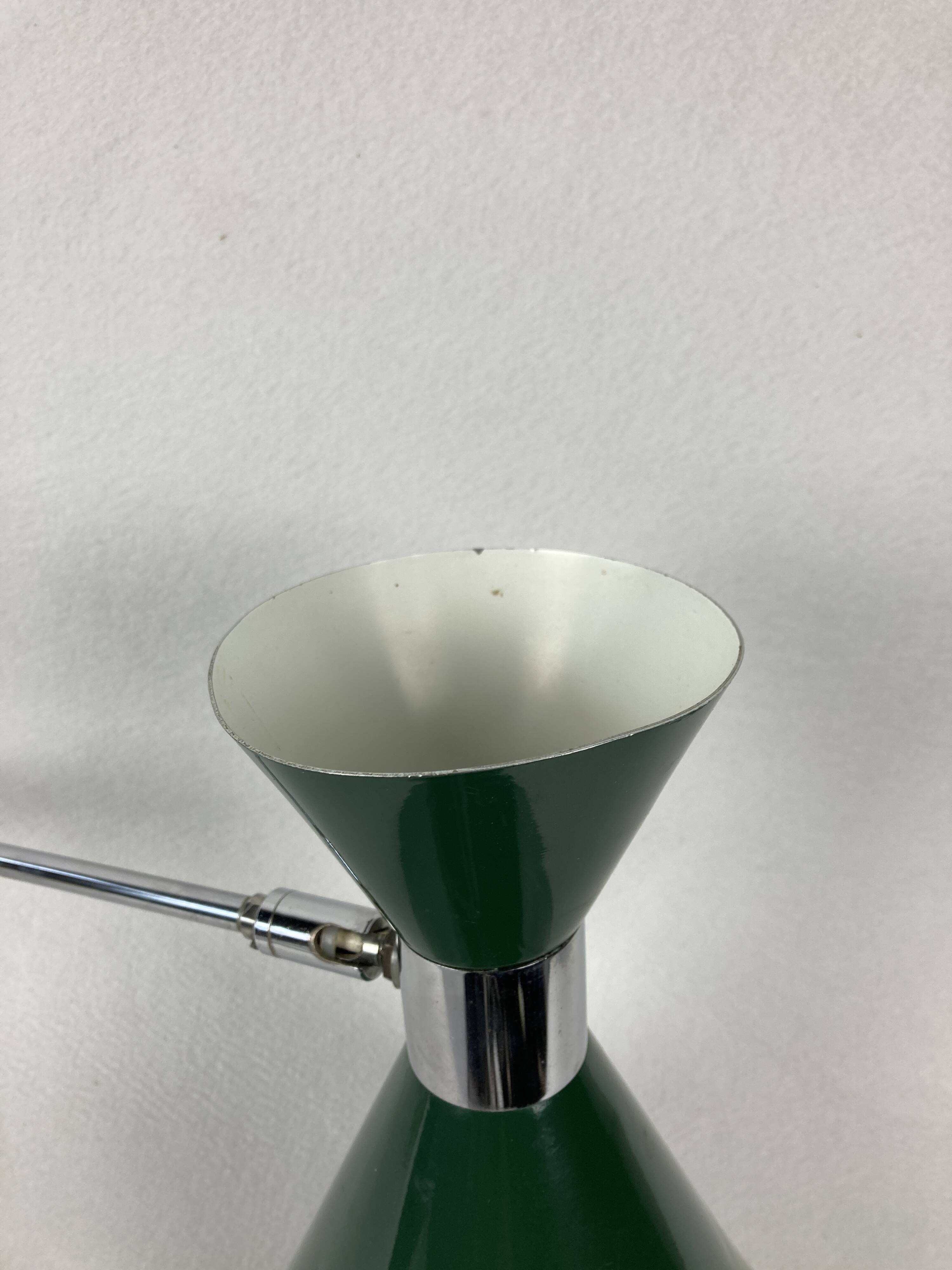 Adjustable architectural wall arc diabolo swing lamp, Herda, Dutch 1960s