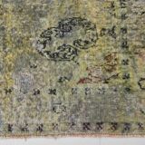 6x10 Sage Green Bohemian Style Wool Vintage Rug, 190x296 Cm