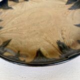 Denbac plate, flame-decorated ceramic